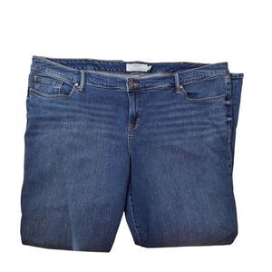 Torrid Size 28T Womens Straight Medium Wash Jeans Distressed Whispering Blue